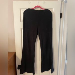 Aerie Waffle Flare Pants in Black | size XL